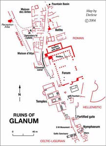 map of glanum