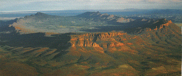 Wilpena Pound, where as above so below duplicates the cosmic foreskin that surrounds the Sun on Mother Earth.